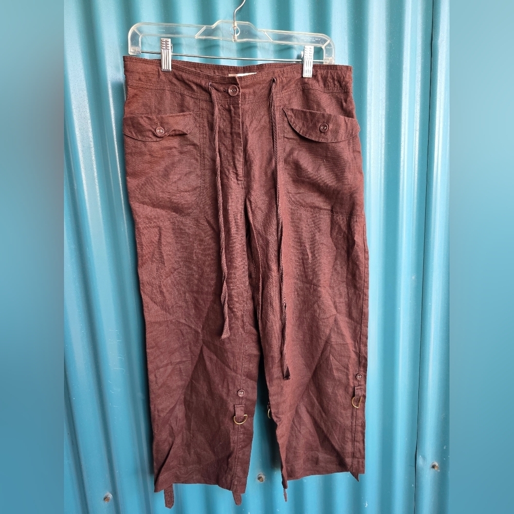 Kenar Brown Cargo Pants Relaxed Fit Size 8